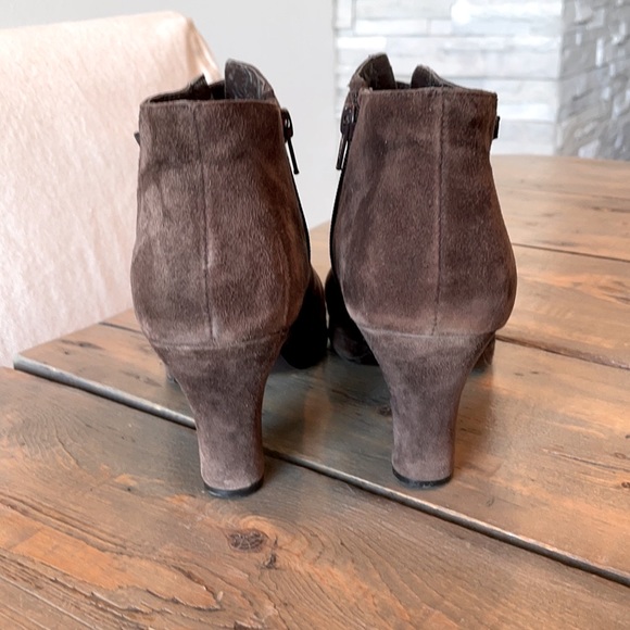 AEROSOLES Sweet Aroma Brown Suede Booties - Picture 2 of 5